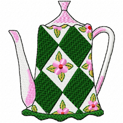 Teapots Embroidery Design 5 Teapots Embroidery Design 5